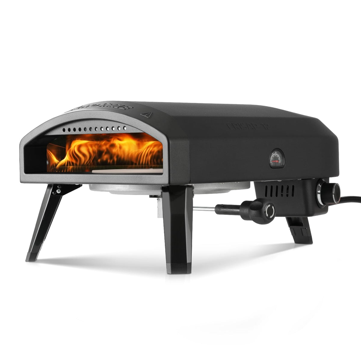 EchoSmile 12" Gas Outdoor Pizza Oven – 950°F Fast Heating, Rotating Pizza Stone, Portable Propane Oven
